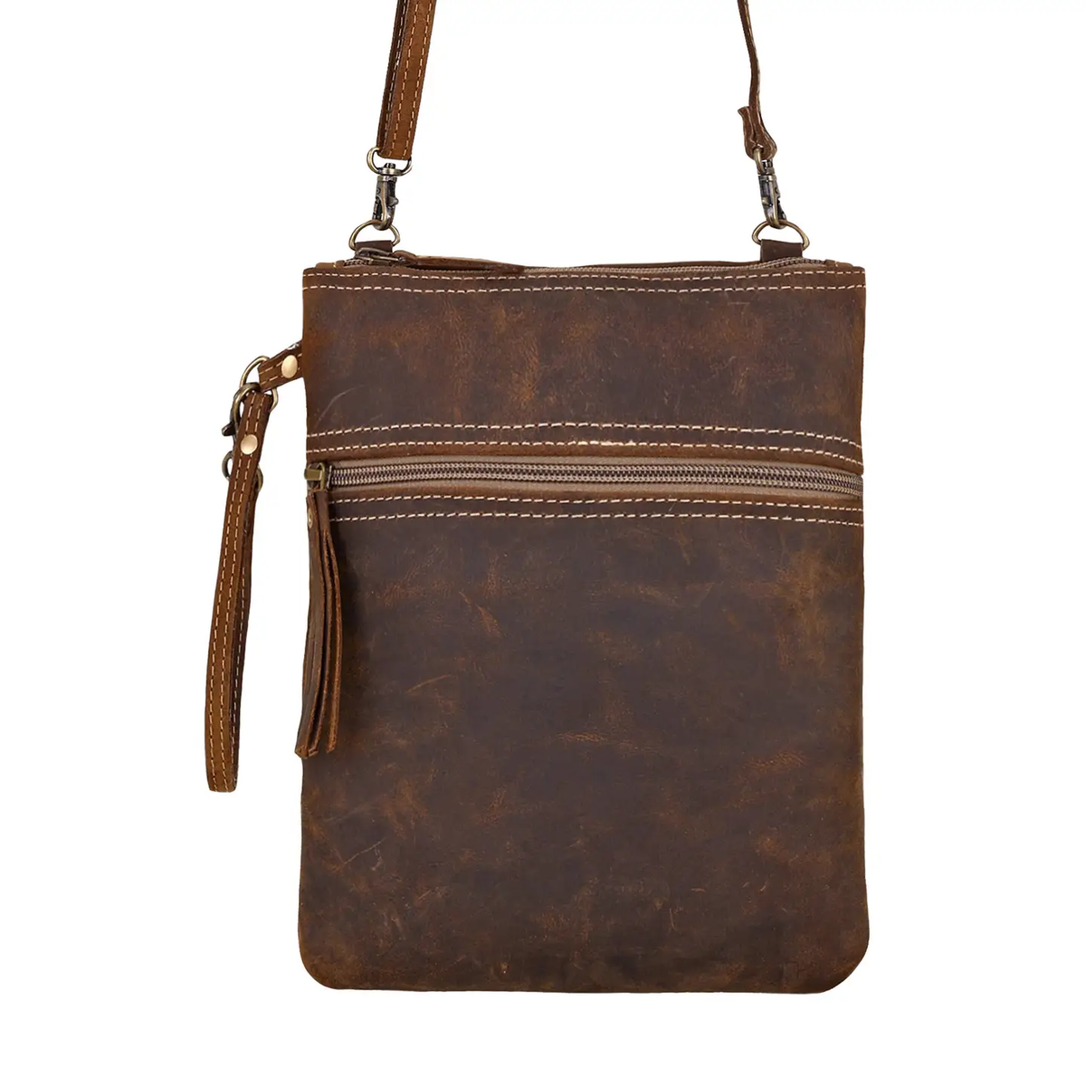 Bursage Crossbody Bag - Brown