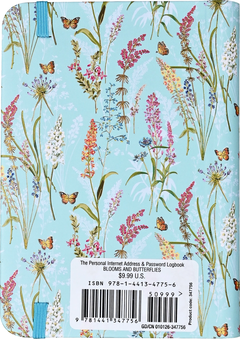 Blooms & Butterflies Internet & Password Log
