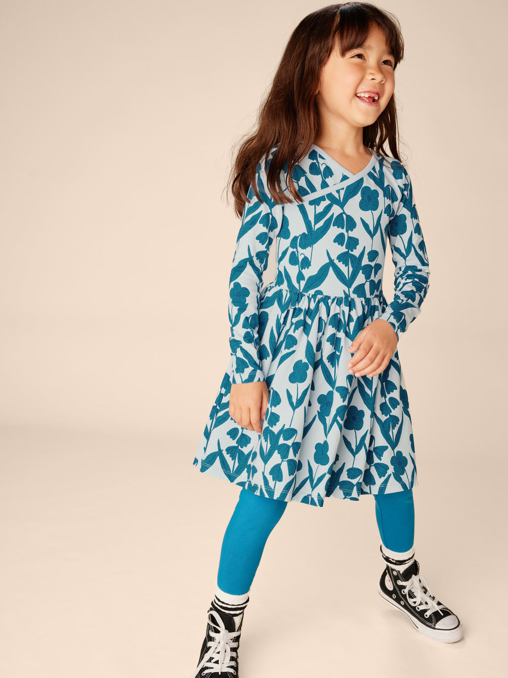 Girls Turkish Floral Wrap Dress