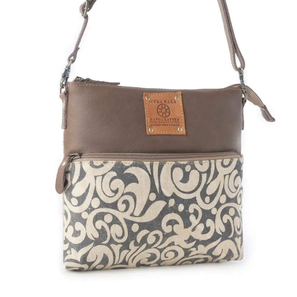 Wildprint Trail Ivory Canvas Crossbody Bag