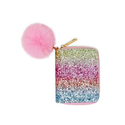 Girls Wallet Glitter Rainbow