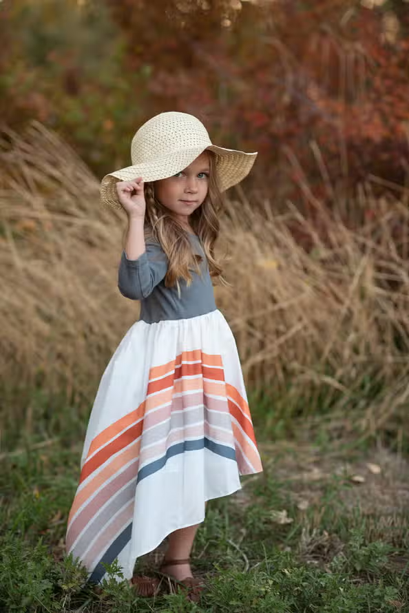 Girls Rainbow Hi Lo Dress