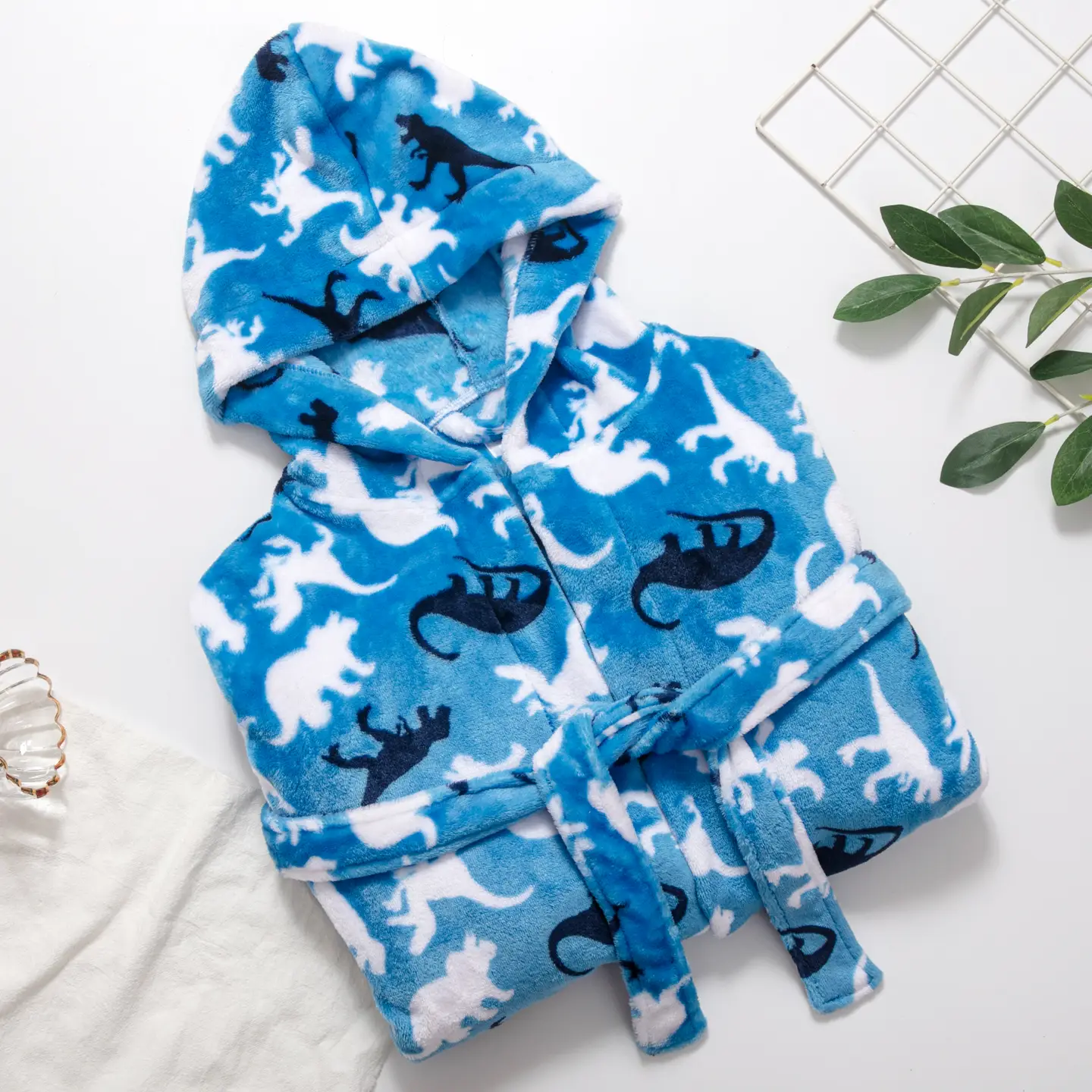 Kids Dino Fleece Robe