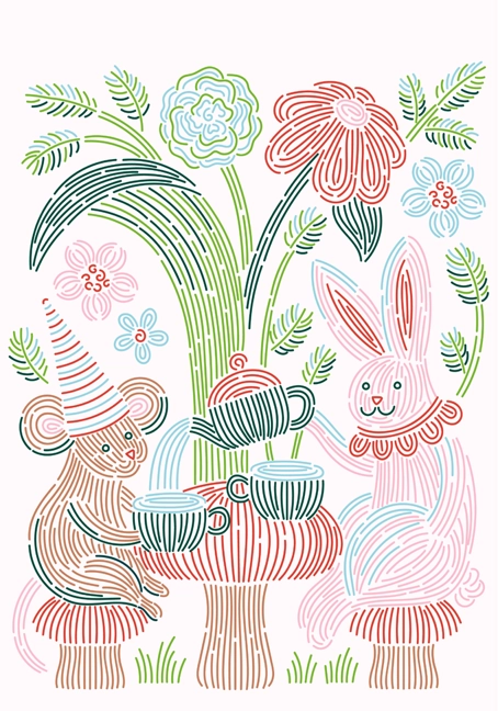 Flowart - Trace By Line Woodland Whimsy