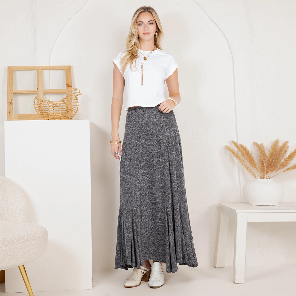 Boho Bias-Cut Skirt