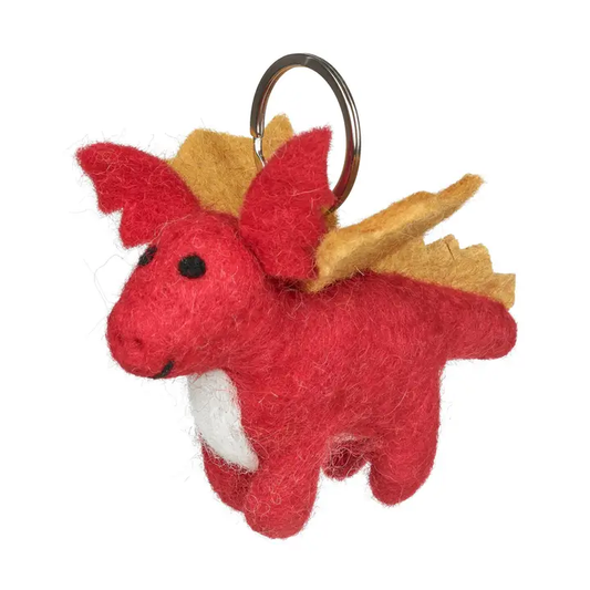 Felted Dragon Keychain