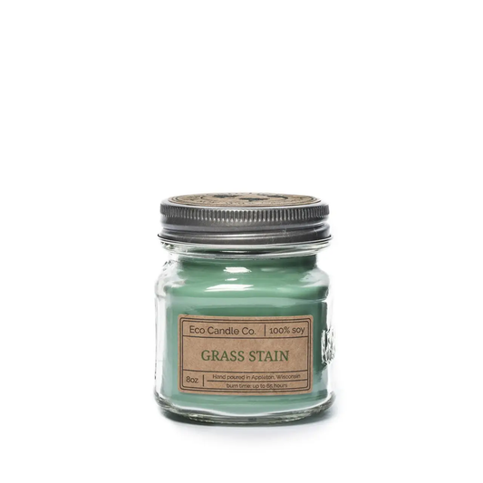 Mason Candle Grass Stain