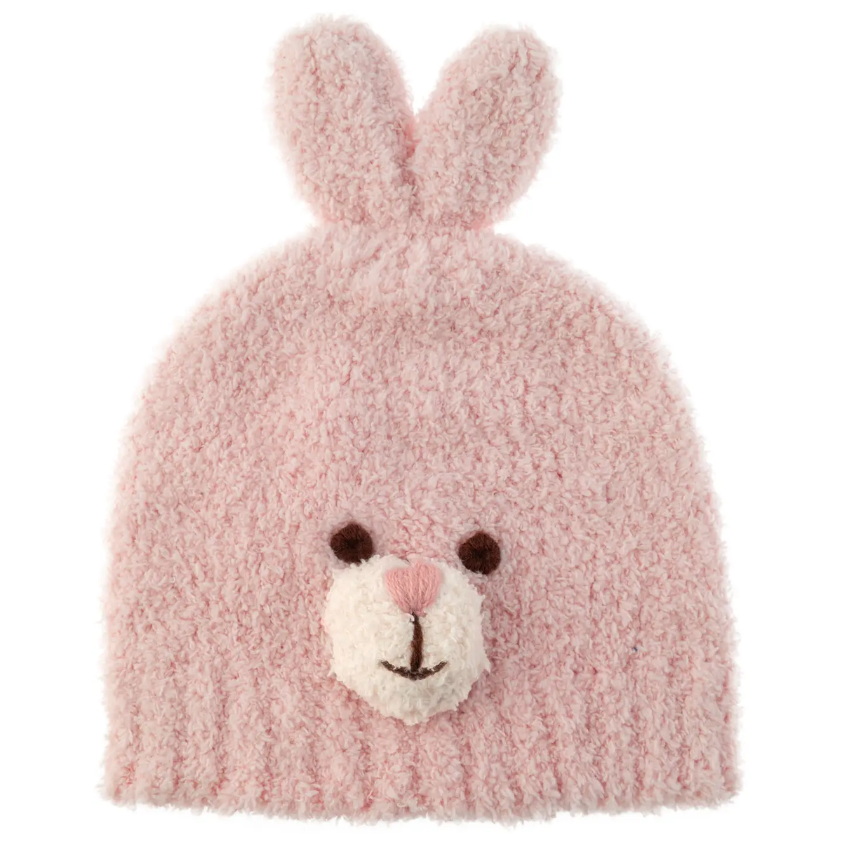 Pink Bunny Baby Beanie