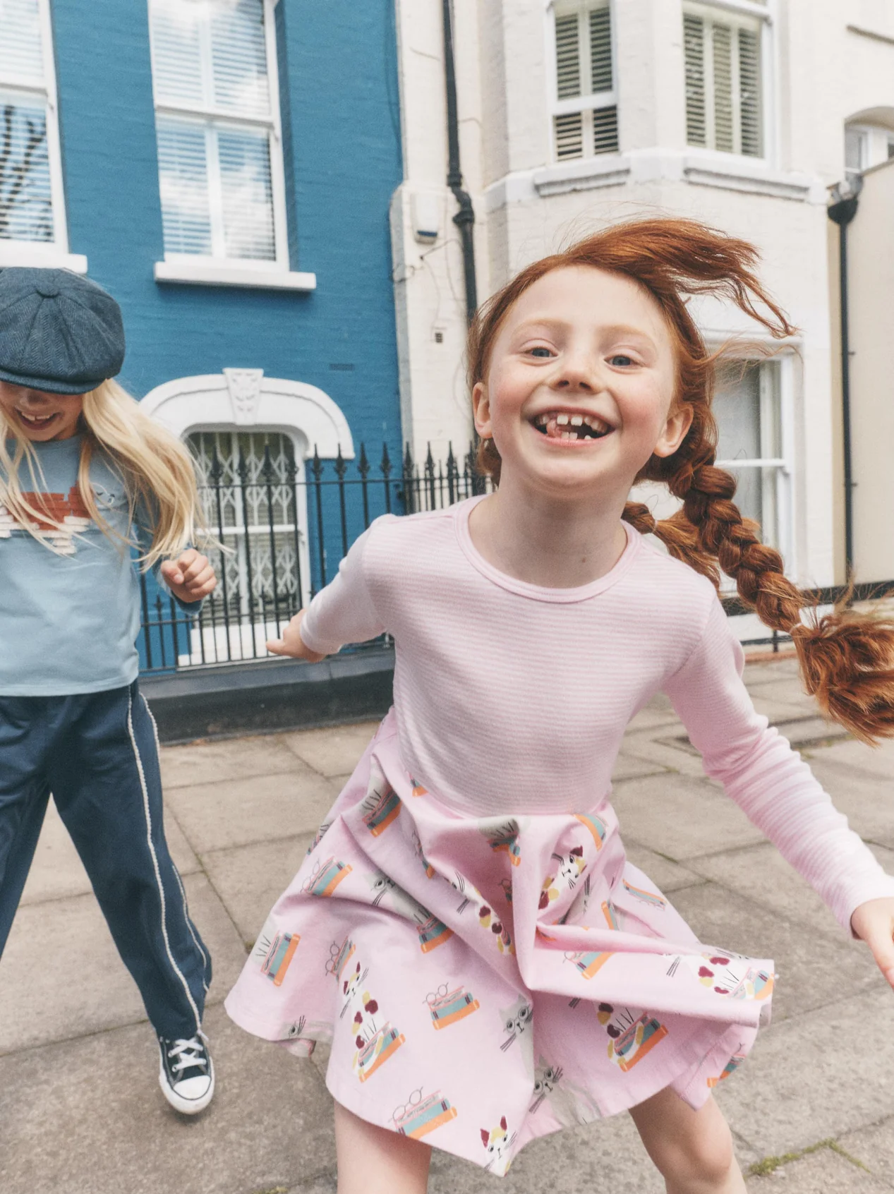 Girls Bookshop Cat Twirl Dress
