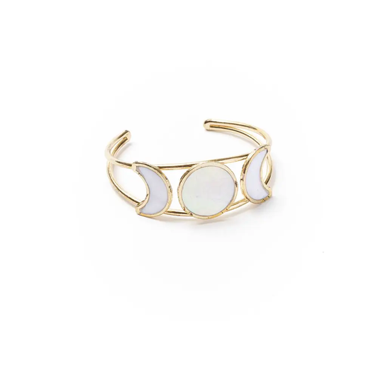 Creascent Moon Pearl Cuff Rajan