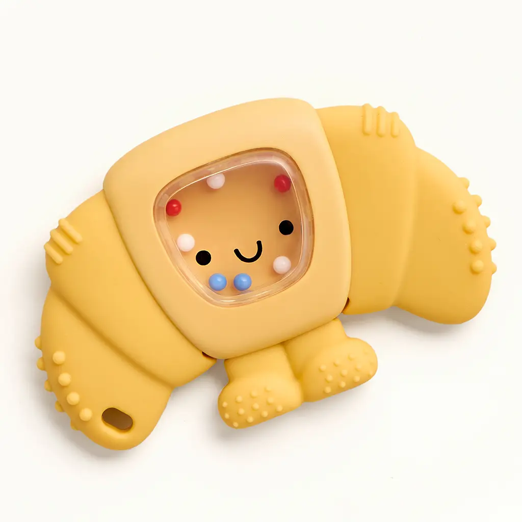 Croissant Sweetie Shake Teething Rattle