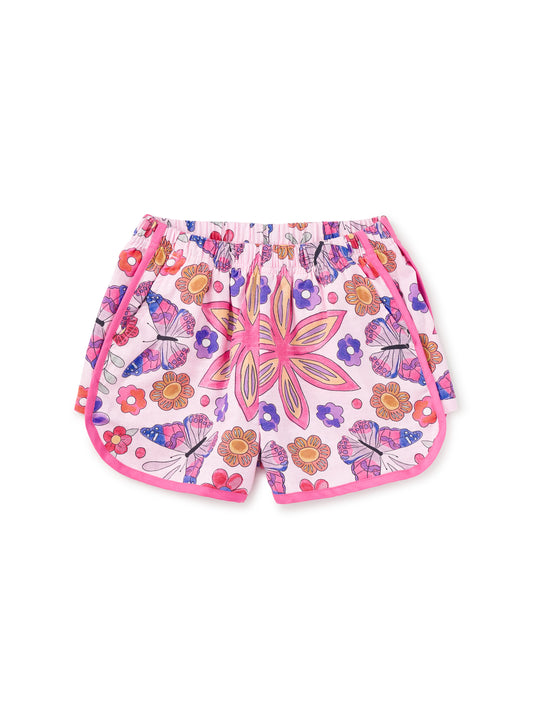 Girls Butterfly Tile Woven Shorts