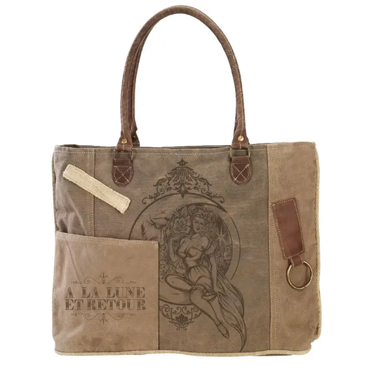 Canvas To the Moon & Back Tote