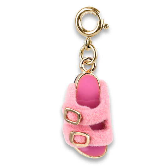 Charm It! Gold Furry Pink Sandal Charm