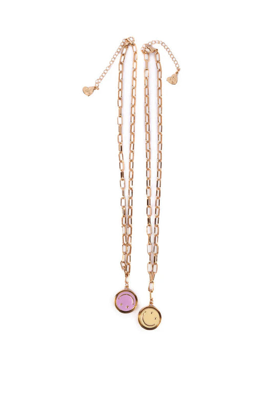 Girls Chic All Smiles Spinner Necklace