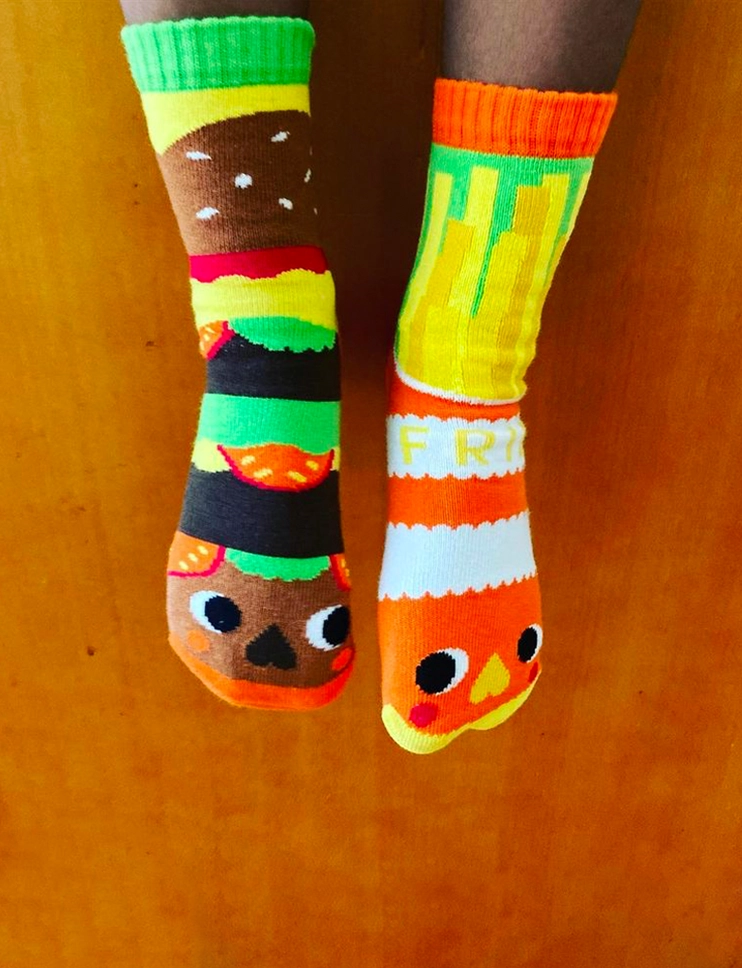 Pals Kids Socks Burger Fries