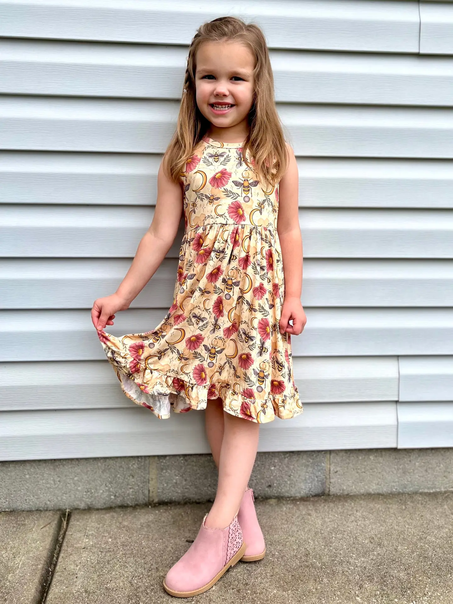 Girls Bee & Blooms Bamboo Dress