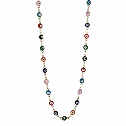 Tiny Evil Eye Beaded Necklace