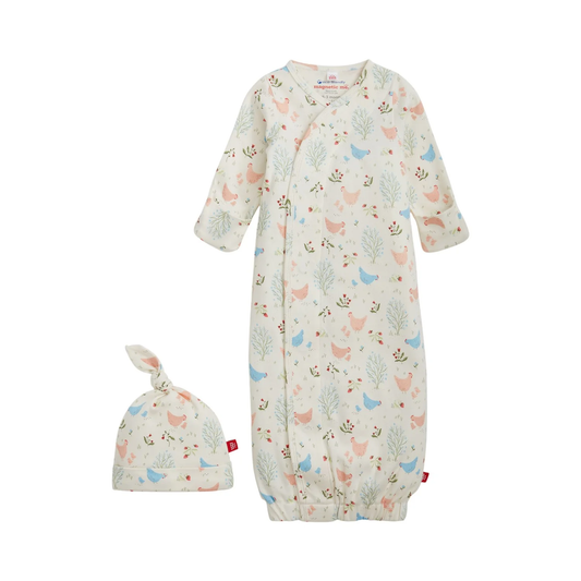 Chicken Tender Organic Magnetic Me Gown + Hat