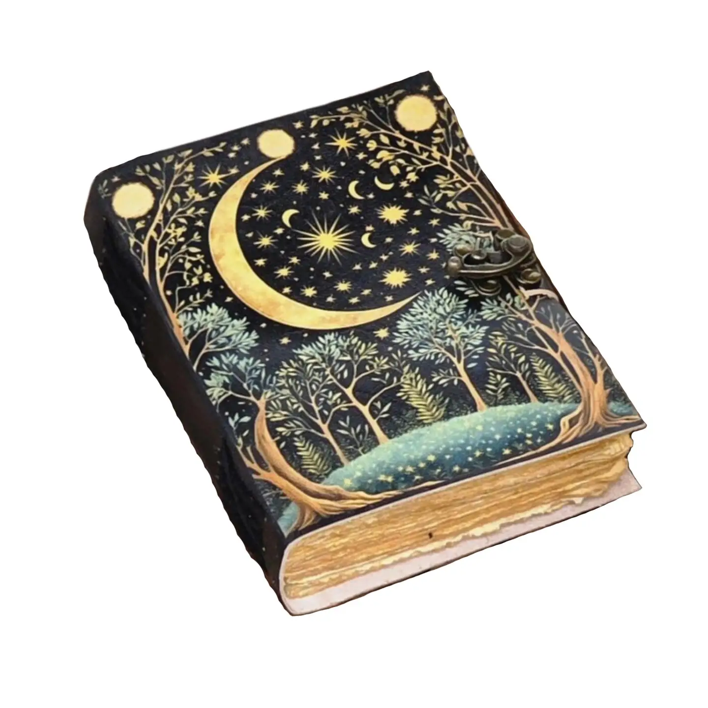 Celtic Moon Vintage Leather Journal