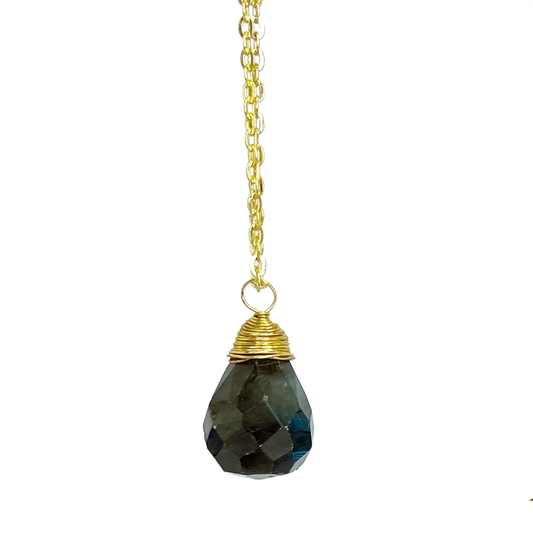 Gold-Plated Teardrop Necklace