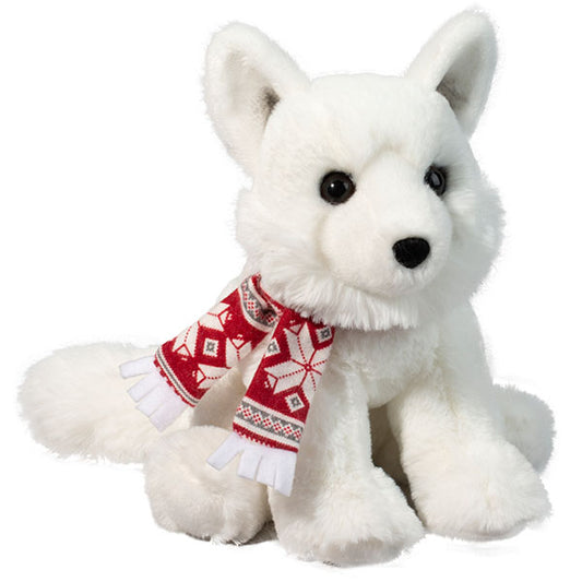 Mistie Arctic Fox w/ Scarf Stuffed Animal