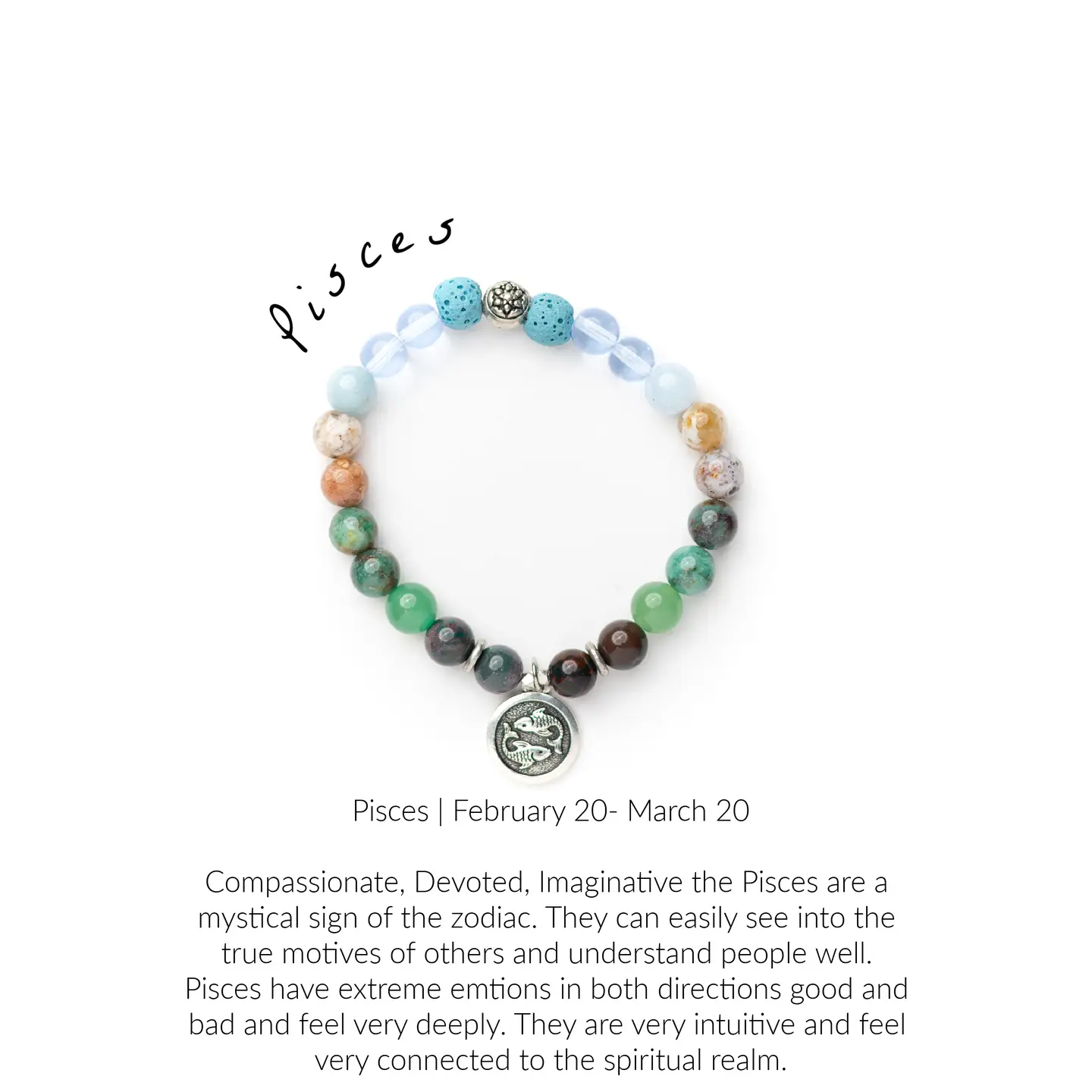 Pisces Gemstone Bracelet