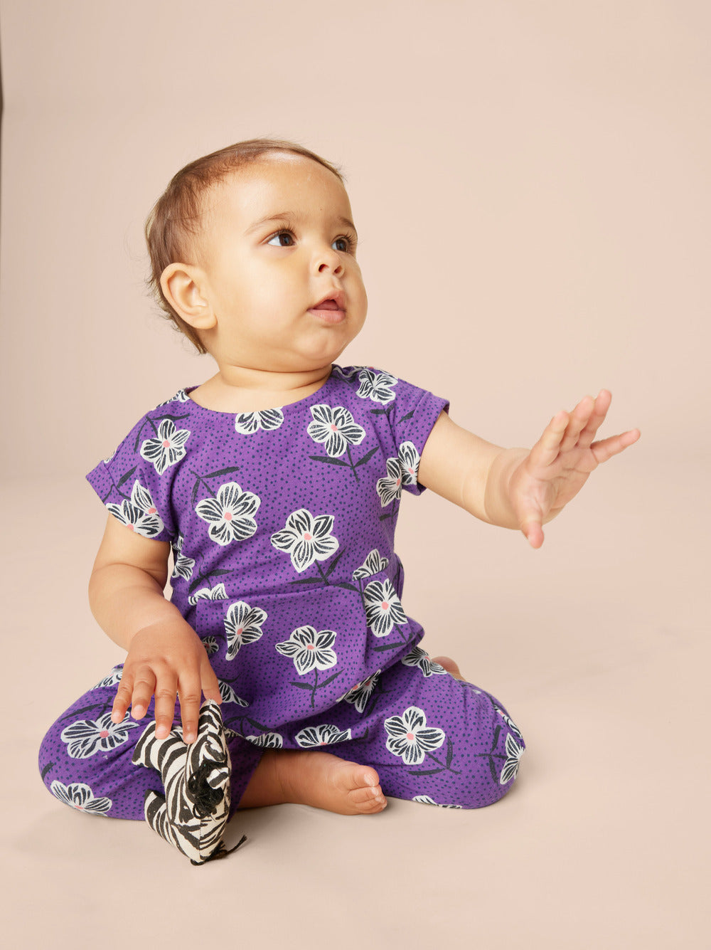 Baby Purple Floral Romper