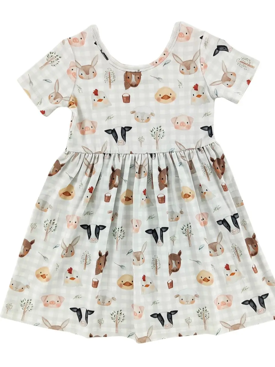 Farm Friends Bamboo Baby Dress