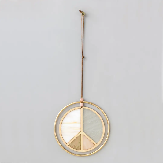 Stained Glass Light Catcher- Peace Sign