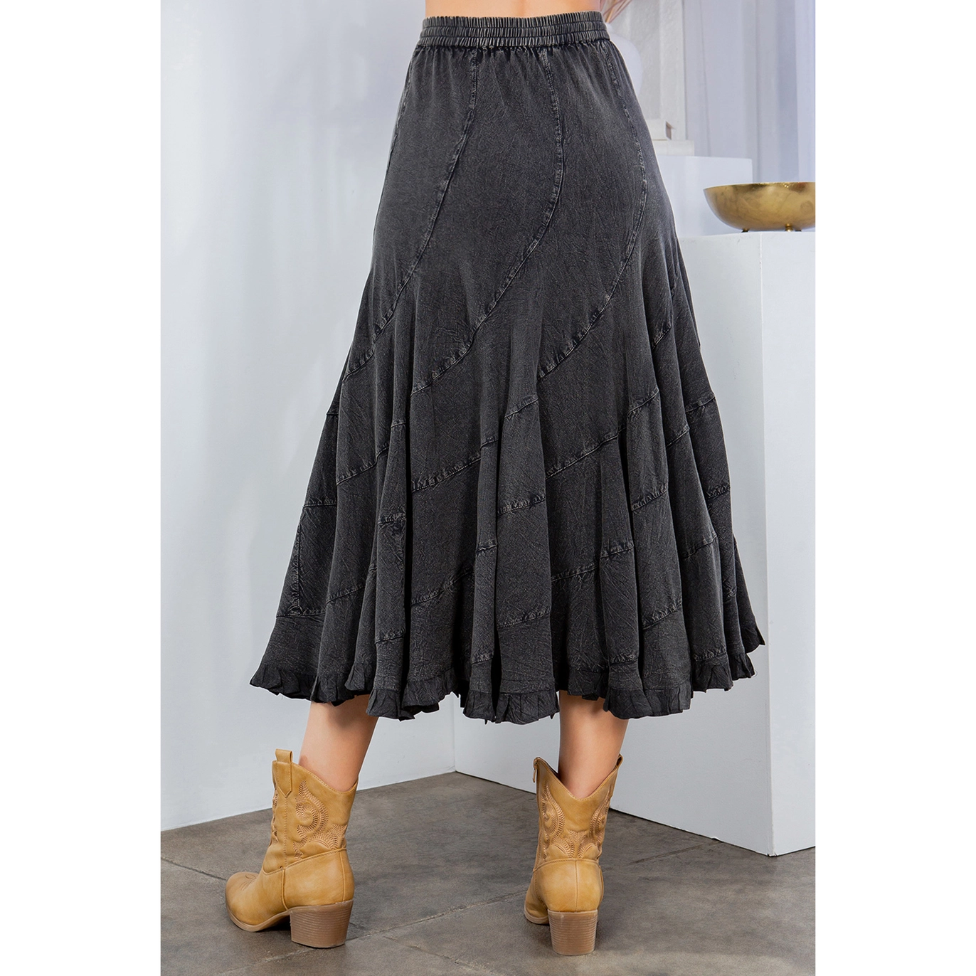 Boho Flair Asymmetrical Panel Skirt