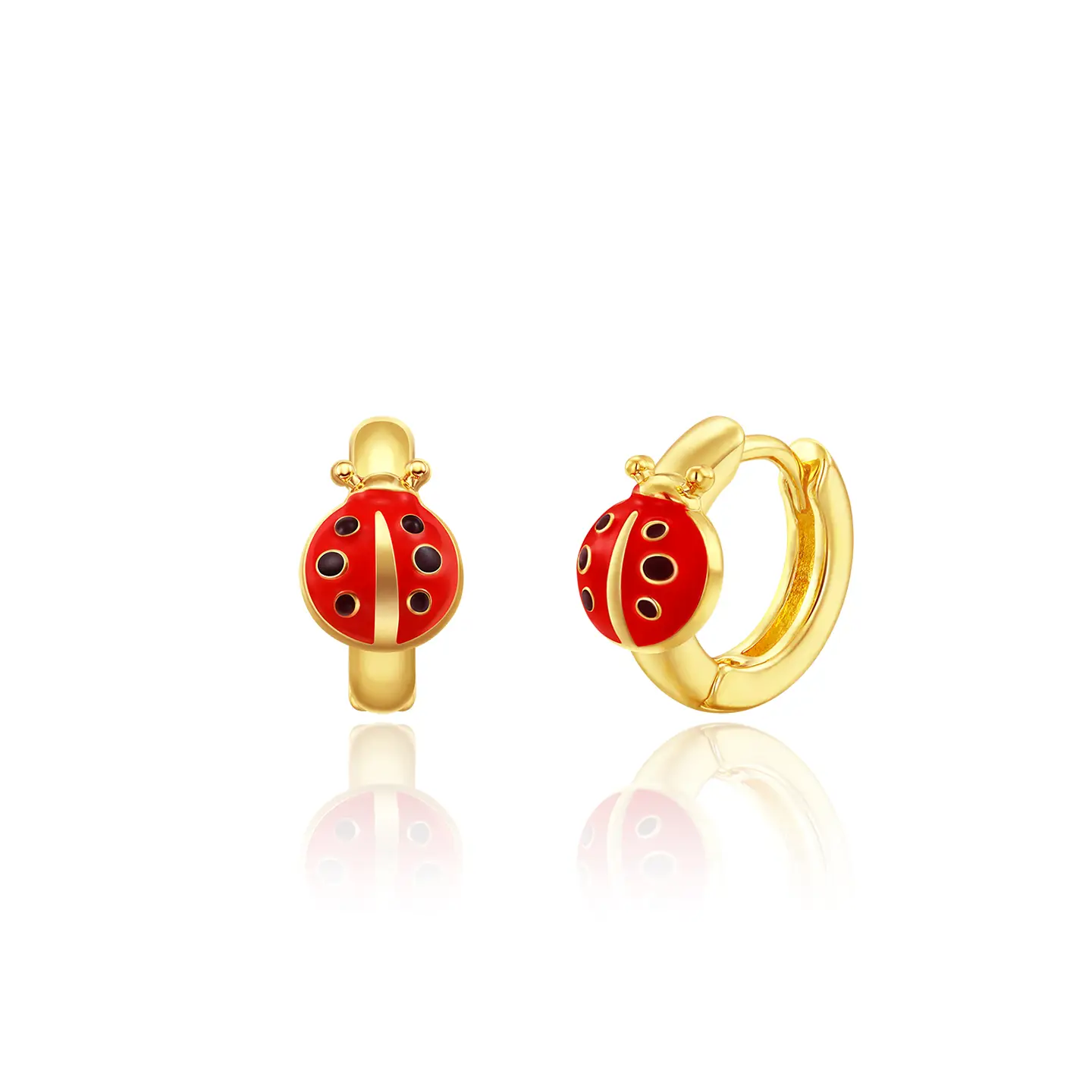 Ladybug Earlets 18K Gold Plated Earrings