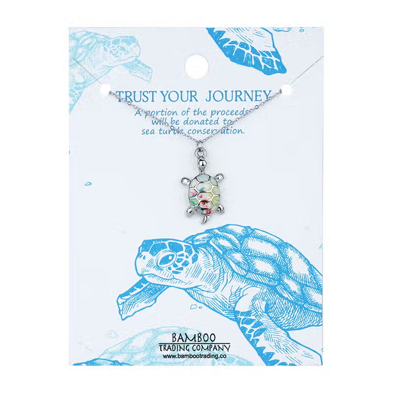 Trust Your Journey Turtle Necklace - Bird