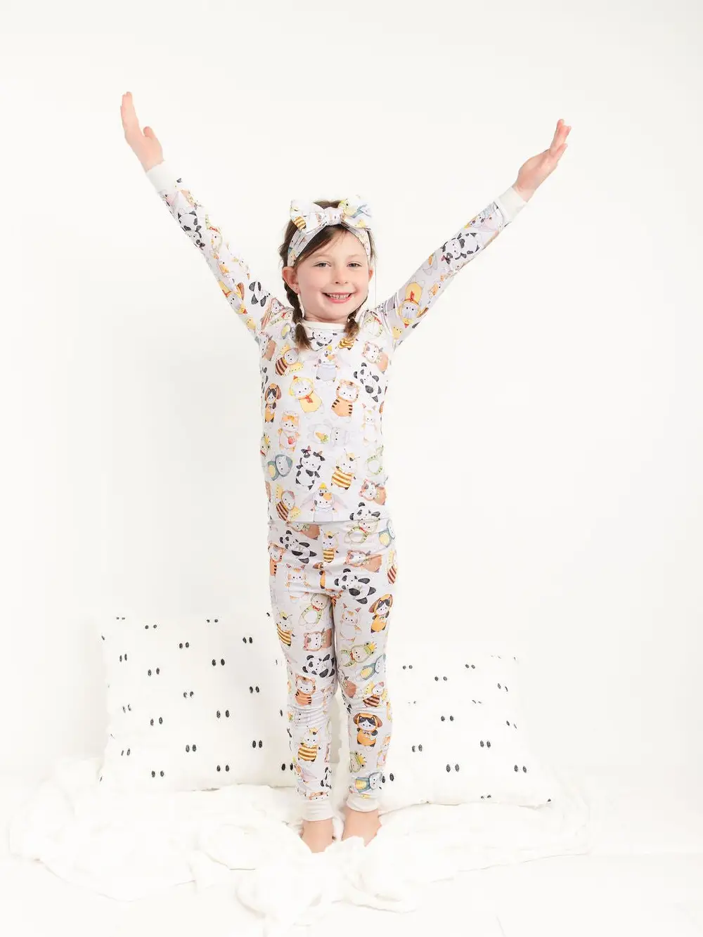 Meowster of Disguise Cat Kids Bamboo Pajamas