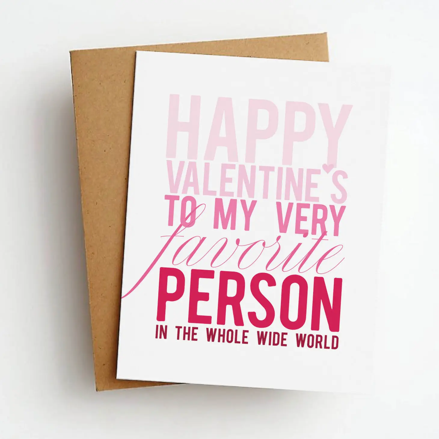 Very Favorite Person Valentine Card