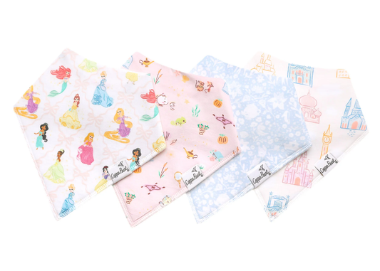 Disney Princess Baby Bandana Bib Set 4pk