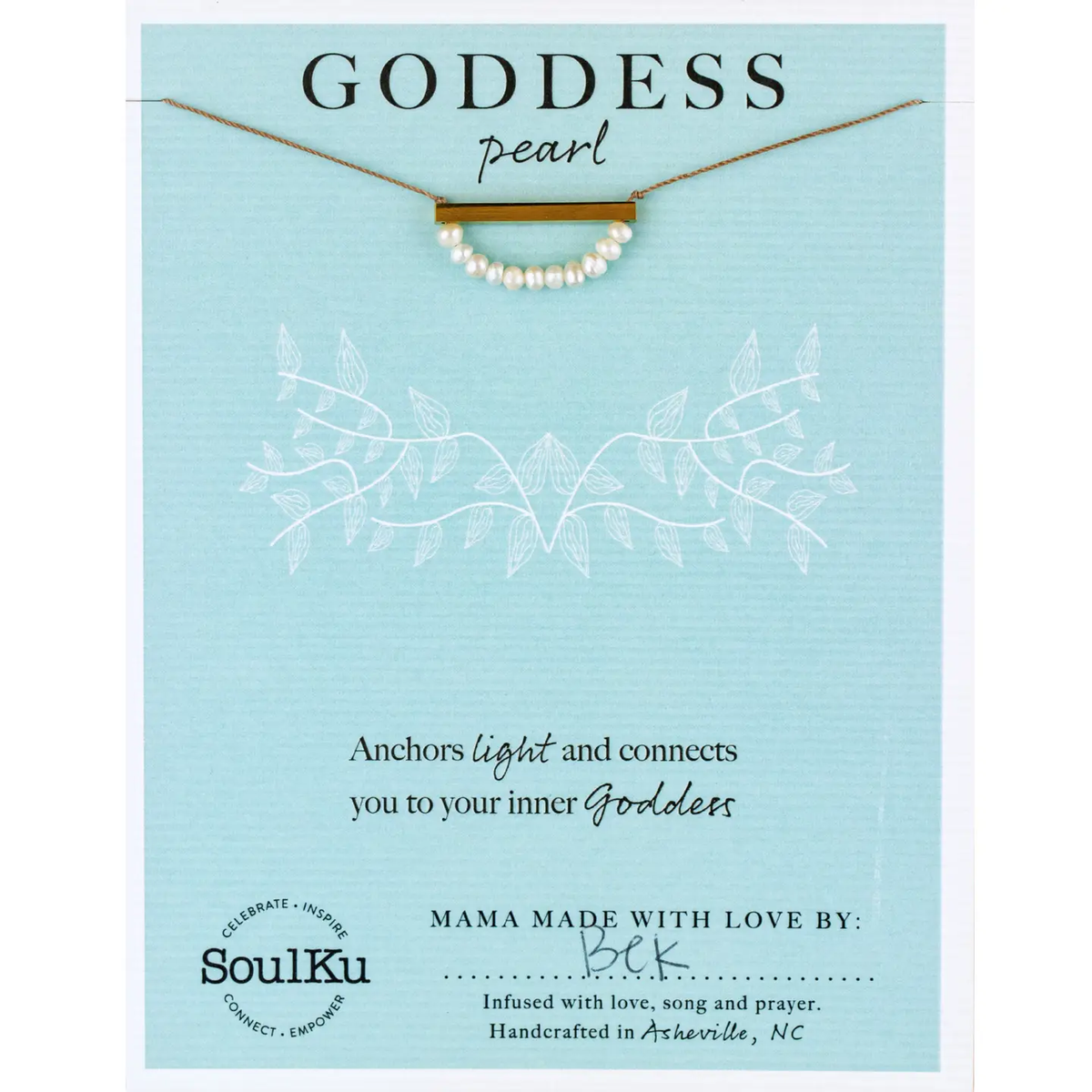 Pearl Gold Bar Necklace For Goddess