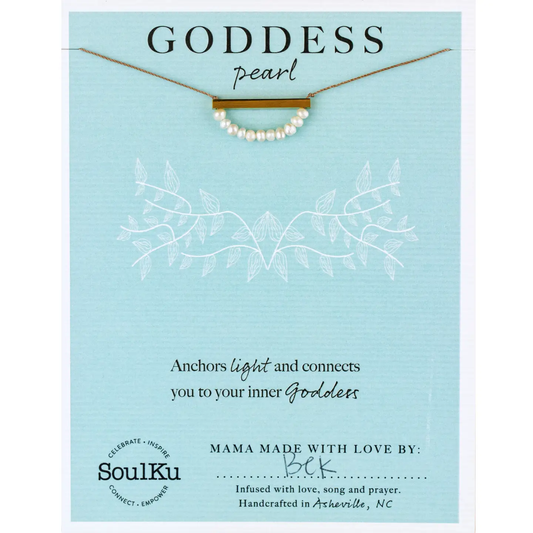 Pearl Gold Bar Necklace For Goddess