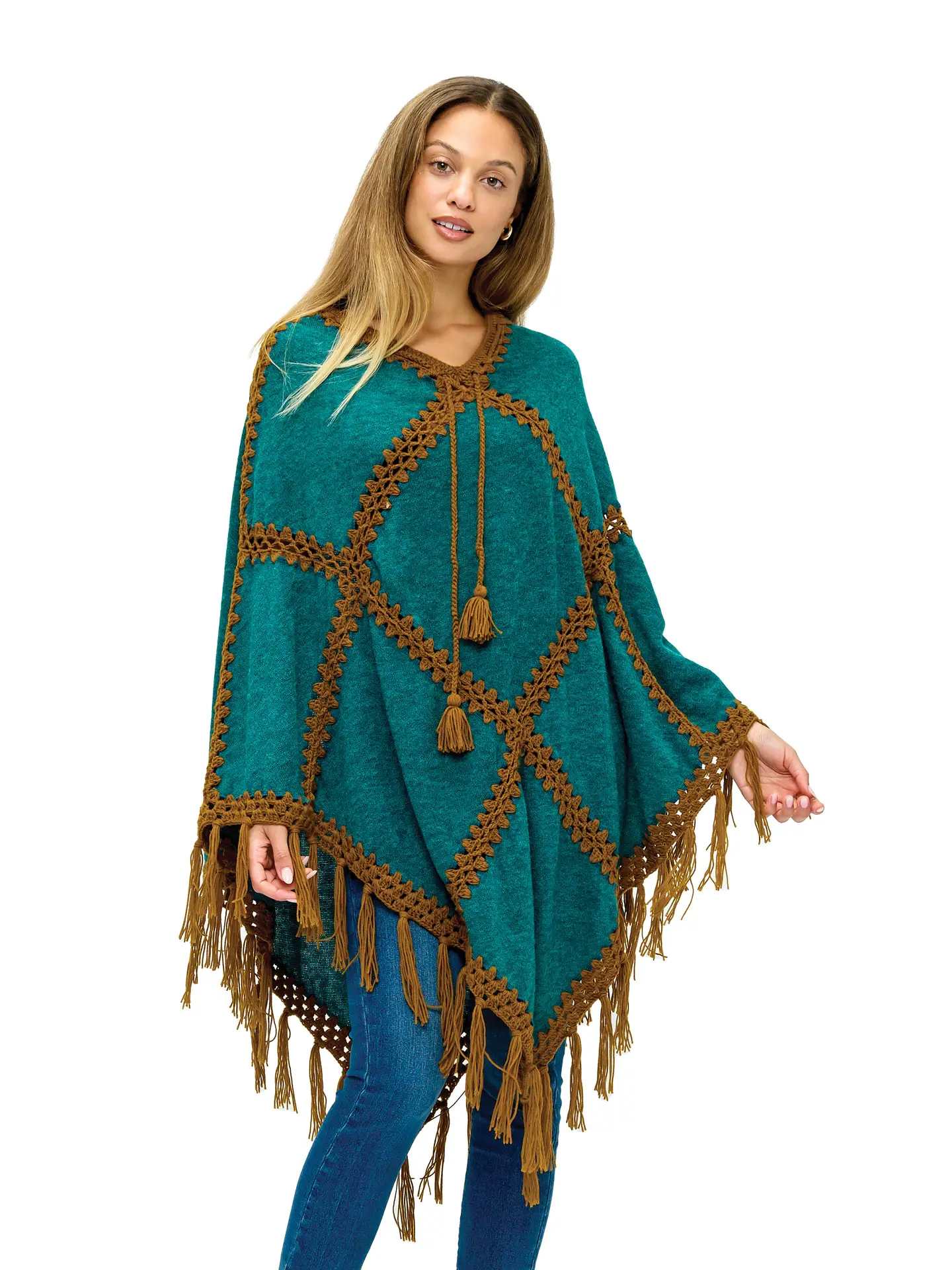 Boho Patchwork Poncho