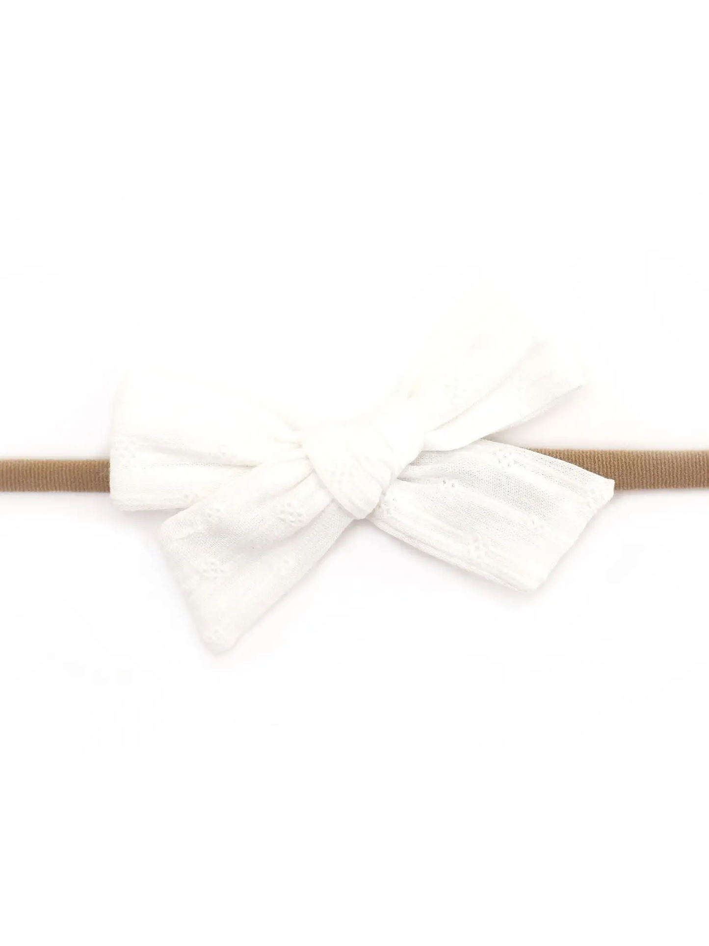 Baby Bow - Ivory Eyelet