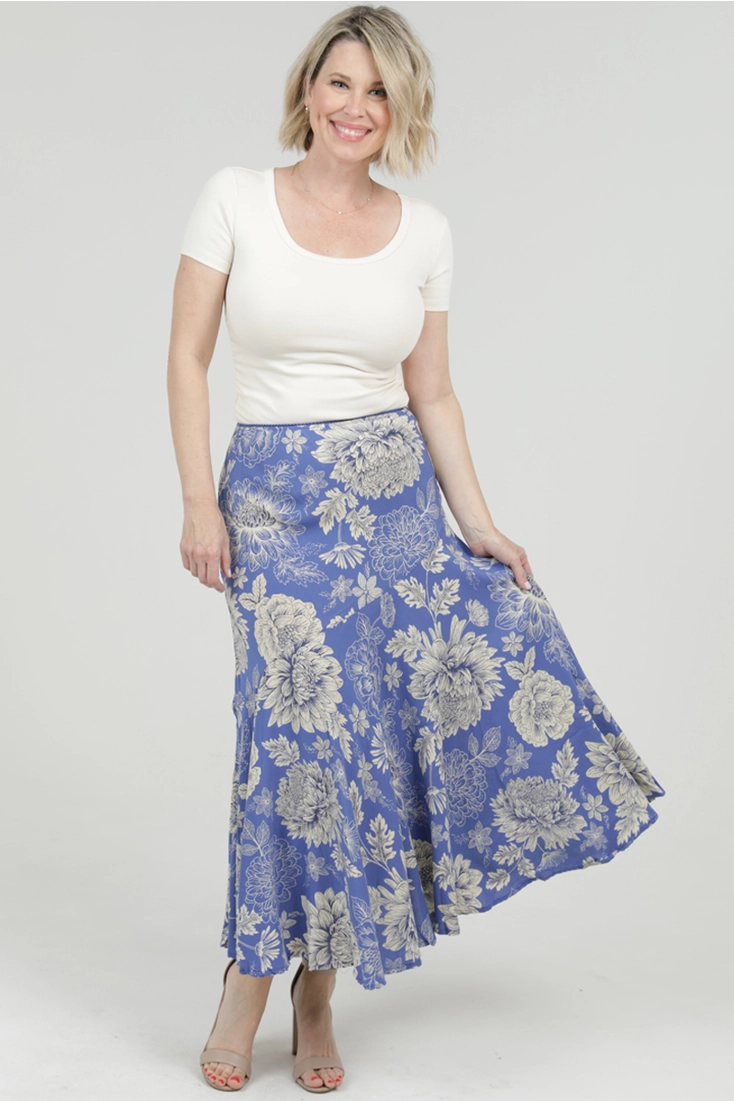 Floral Bias Cut Skirt
