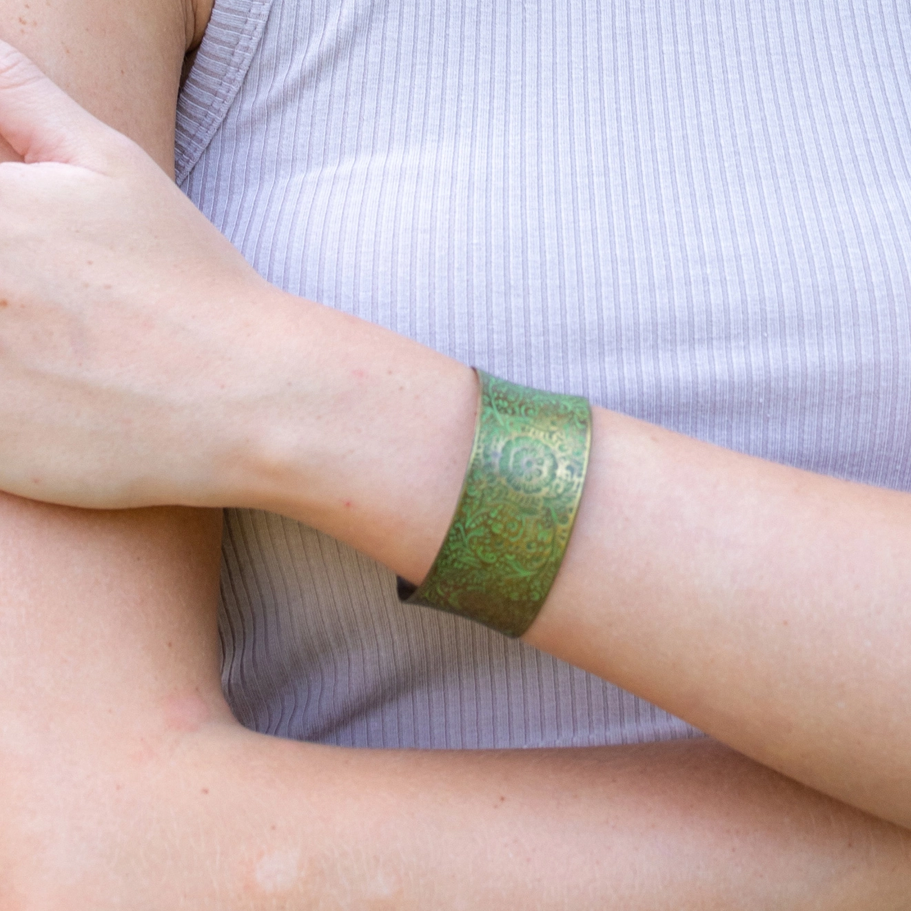 Brass Patina Cuff Bracelet