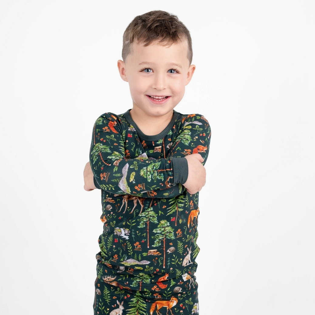 Woodland Animals Kids Bamboo Pajamas
