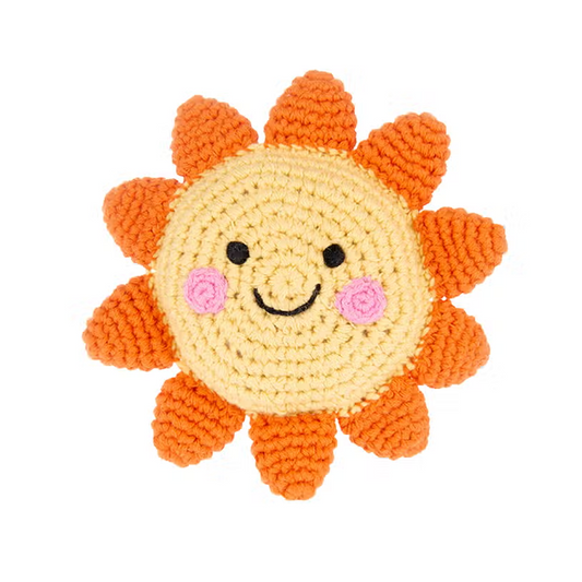 Friendly Sun Knit Rattle