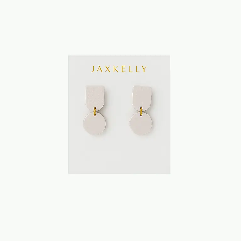 Circle Dome Clay Earrings