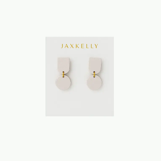 Circle Dome Clay Earrings