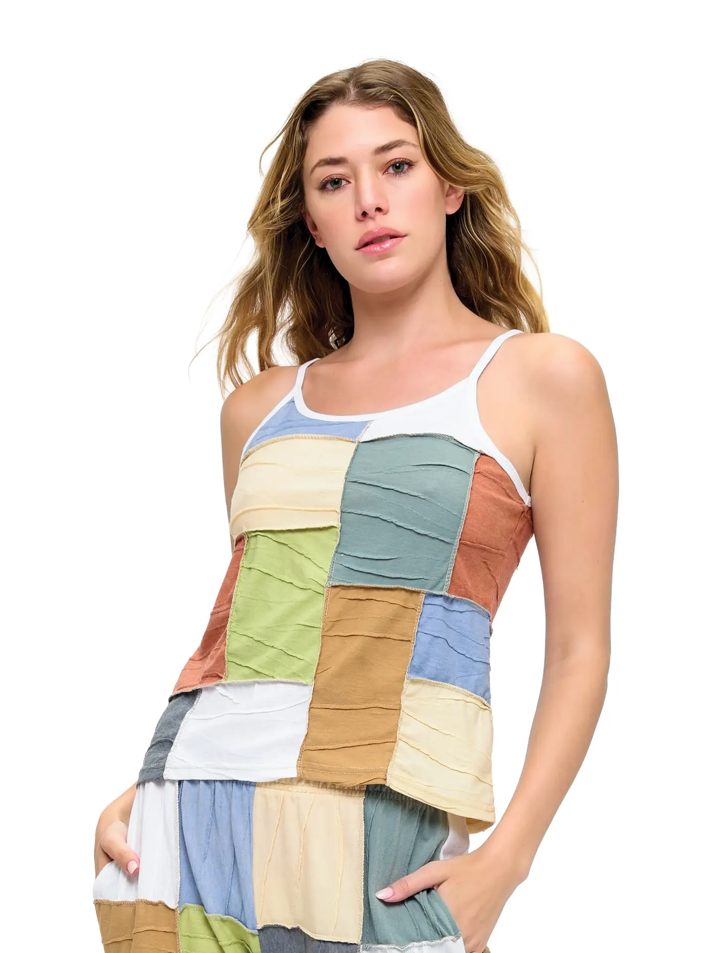 Pastel Patchwork Tank Top