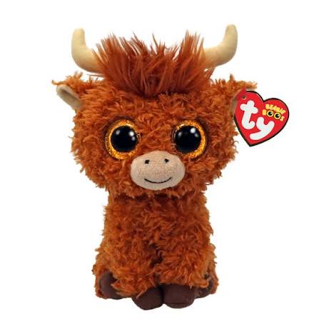 Alfie Highland Cow Beanie Stuffed Animal