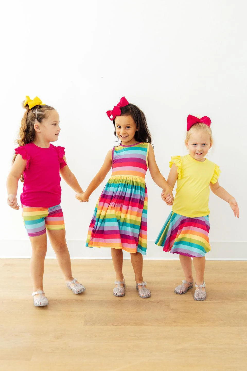 Girls Cheerful Stripes Tank Dress