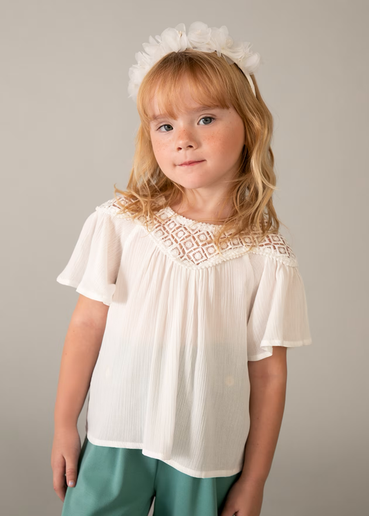 Girl Guipure Blouse